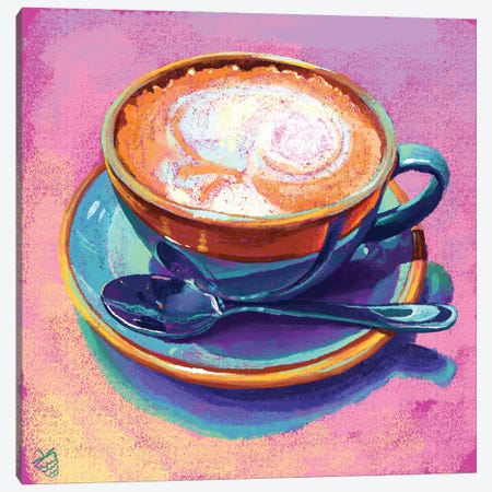 Cappuccino Canvas Print #VRB18} by Very Berry Canvas Art