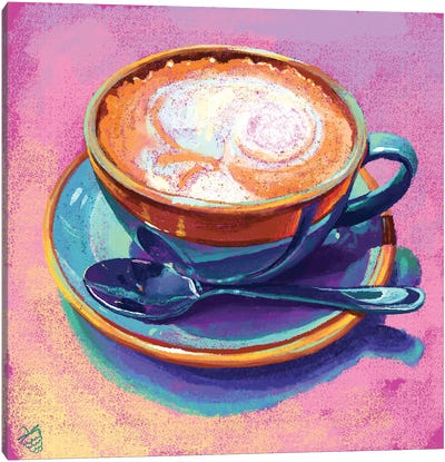 Cappuccino Canvas Art Print - Coffee Shop & Cafe