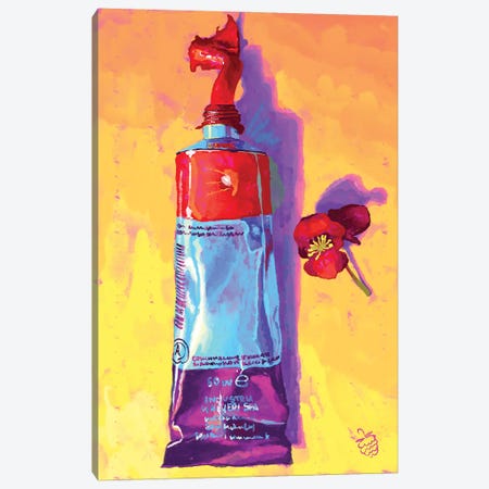 A Tube Of Red Paint Canvas Print #VRB1} by Very Berry Canvas Wall Art