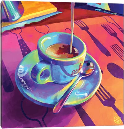 Coffee And Cream Canvas Art Print - Very Berry