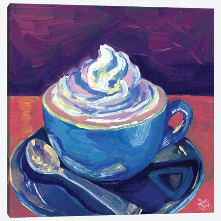 Coffee And Whipped Cream Canvas Print #VRB24} by Very Berry Canvas Artwork