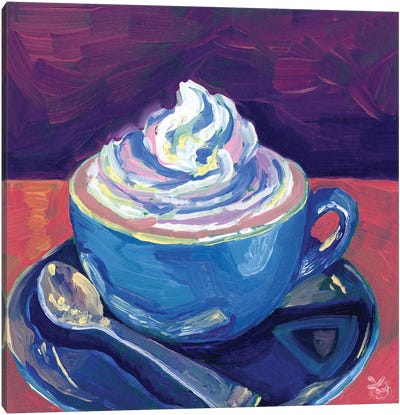 Coffee And Whipped Cream Canvas Art Print - Very Berry