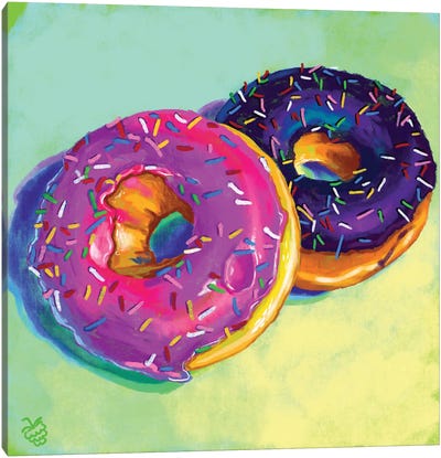 Donuts Canvas Art Print - Very Berry