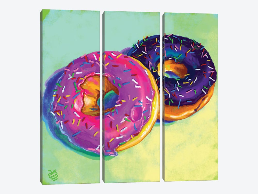 Donuts by Very Berry 3-piece Canvas Art