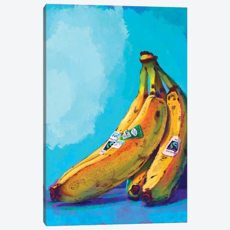 A Bunch Of Bananas Canvas Print #VRB2} by Very Berry Canvas Artwork