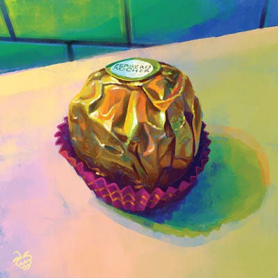 Ferrero Rocher by Very Berry framed canvas print