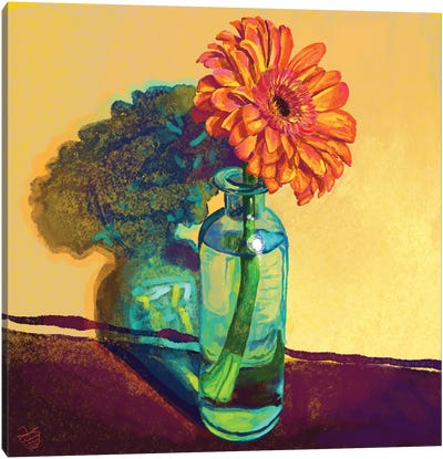 Gerbera In A Vase Canvas Art Print