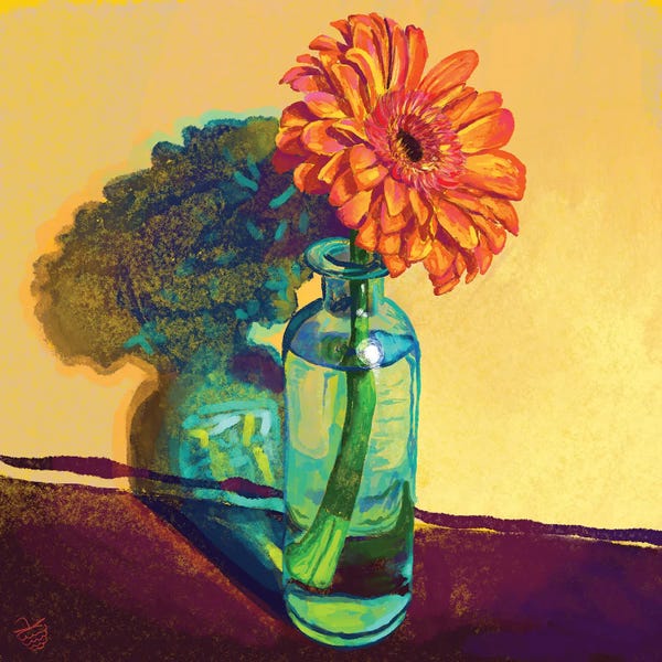 Gerbera In A Vase