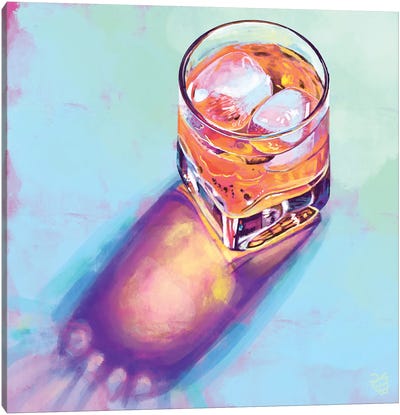 Happy Hour Canvas Art Print - Whiskey Art