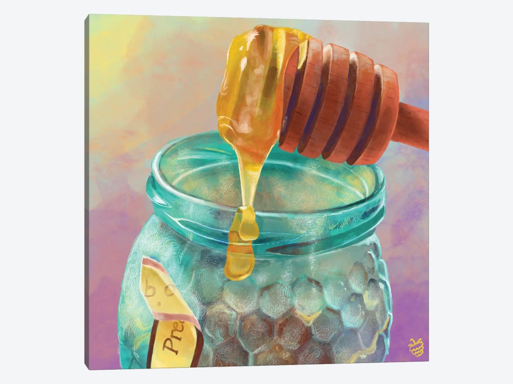 Honey Jar by Very Berry 1-piece Canvas Artwork