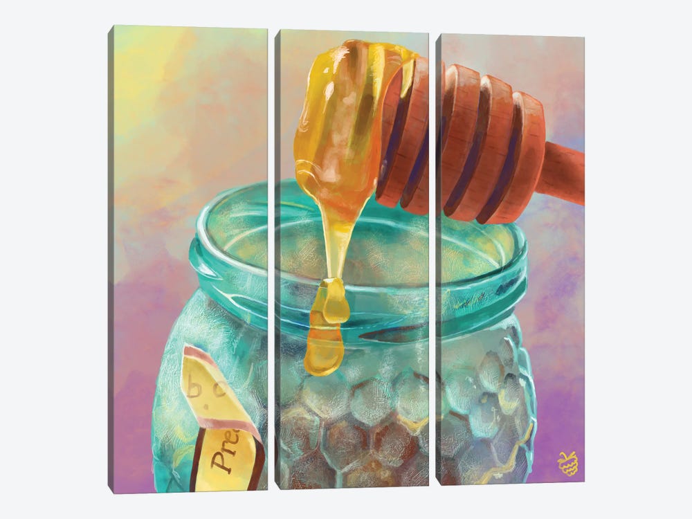 Honey Jar by Very Berry 3-piece Canvas Artwork