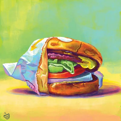 In-N-Out Cheeseburger by Very Berry multi panel art