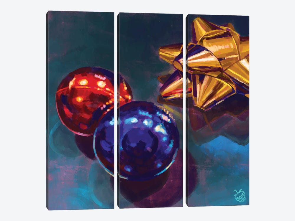 It's Beginning To Look A Lot Like Christmas by Very Berry 3-piece Canvas Artwork