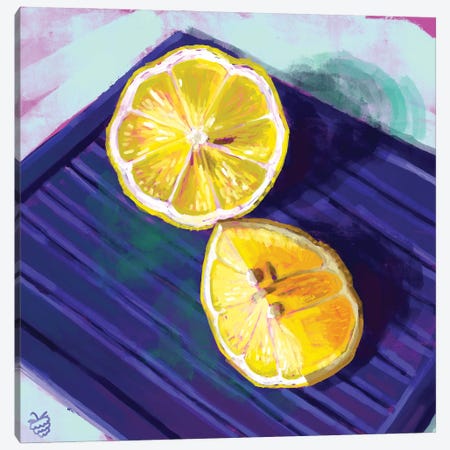 Lemons Canvas Print #VRB47} by Very Berry Canvas Art