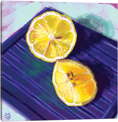 Lemons Canvas Art Print - Very Berry