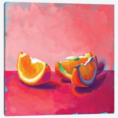 Orange Slices Canvas Print #VRB54} by Very Berry Art Print