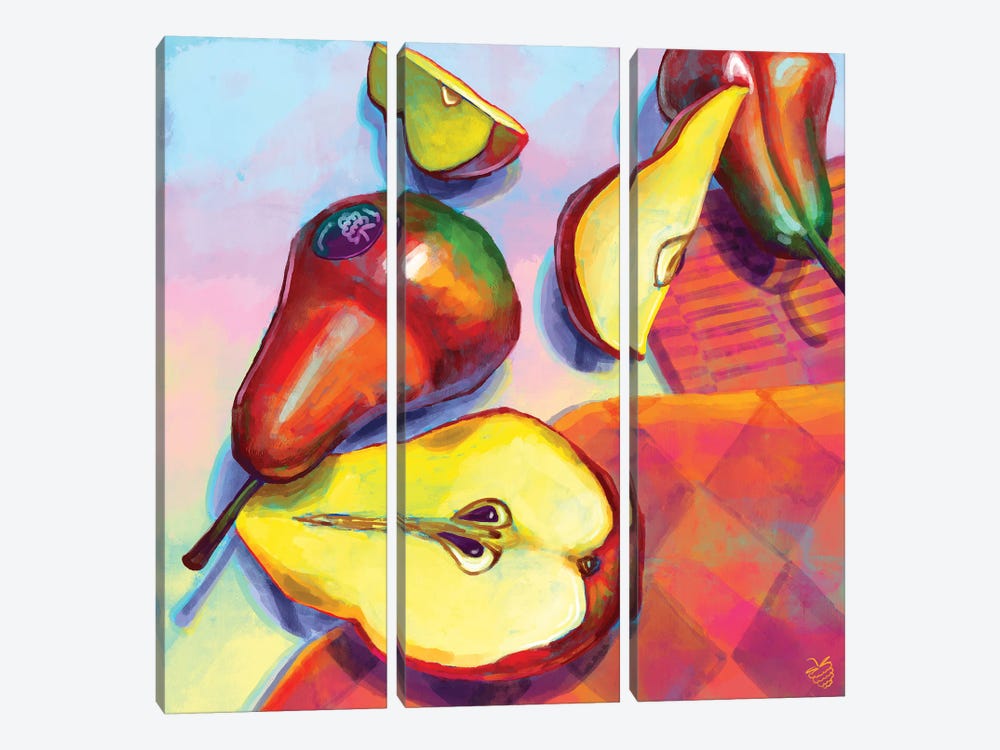 Pears II by Very Berry 3-piece Canvas Wall Art