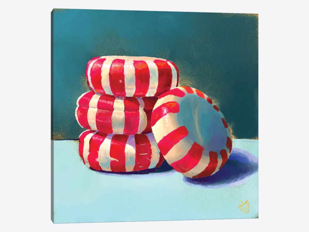 Peppermint Candy by Very Berry 1-piece Canvas Art Print