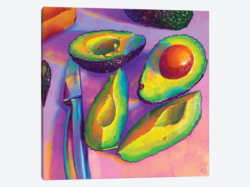 Avocado And A Half by Very Berry 1-piece Canvas Wall Art