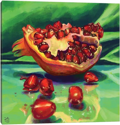 Pomegranate Canvas Art Print - Coffee Shop & Cafe