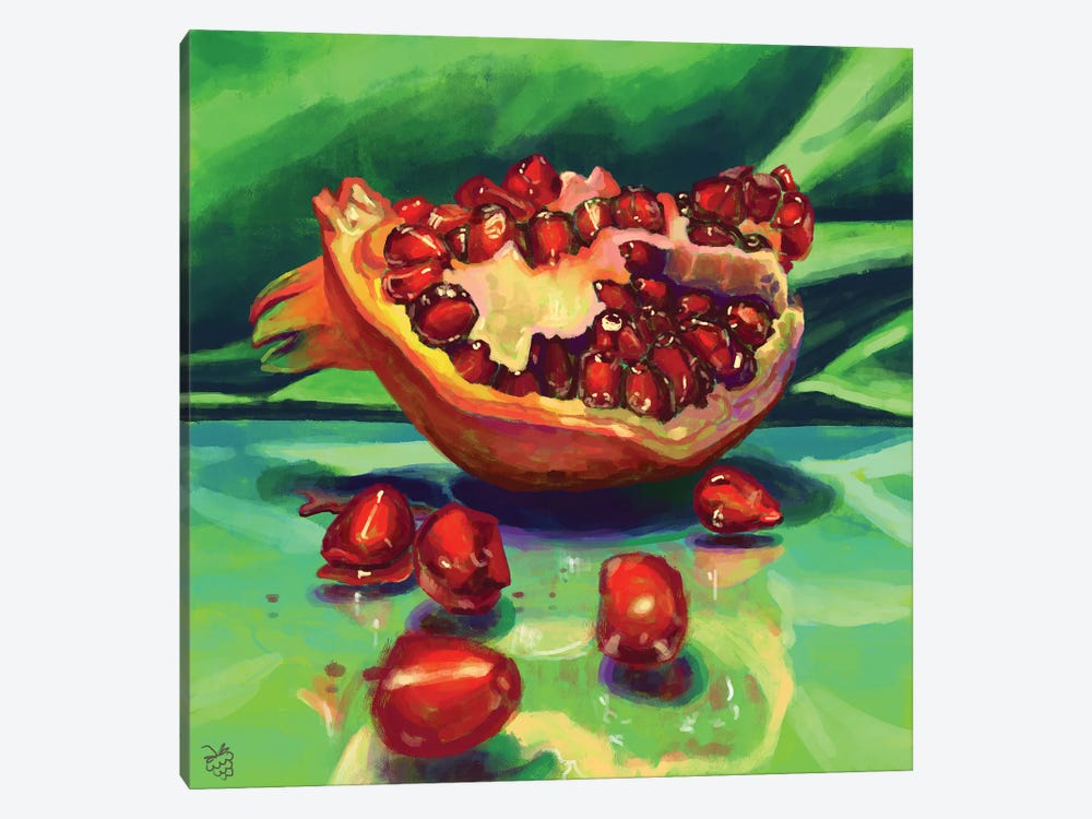 Pomegranate by Very Berry 1-piece Canvas Wall Art