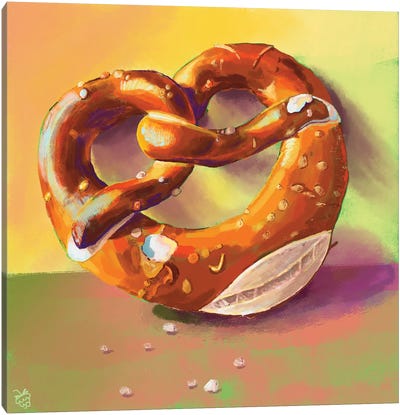 Pretzel Canvas Art Print - Bread