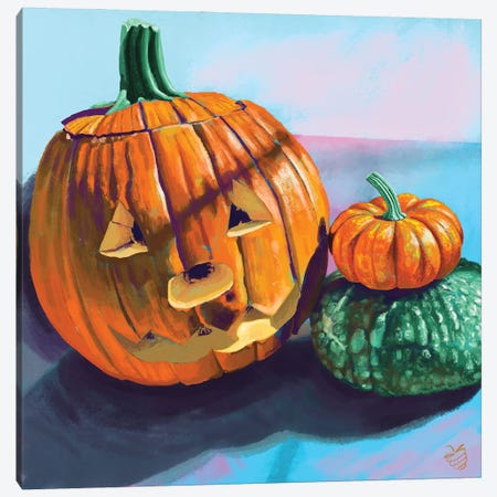 Pumpkin Patch Canvas Print #VRB62} by Very Berry Canvas Print