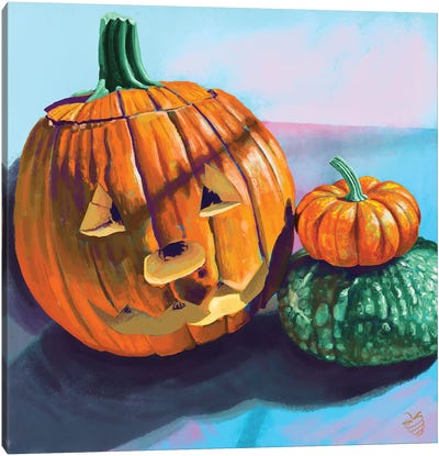 Pumpkin Patch Canvas Art Print - Very Berry