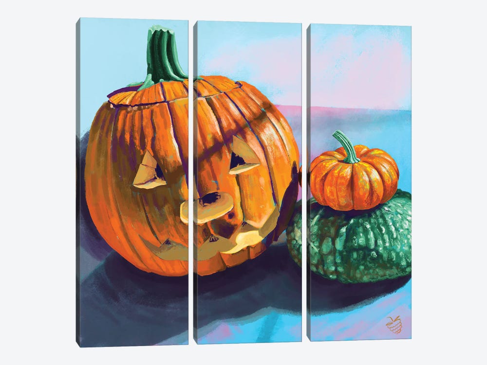 Pumpkin Patch by Very Berry 3-piece Canvas Artwork