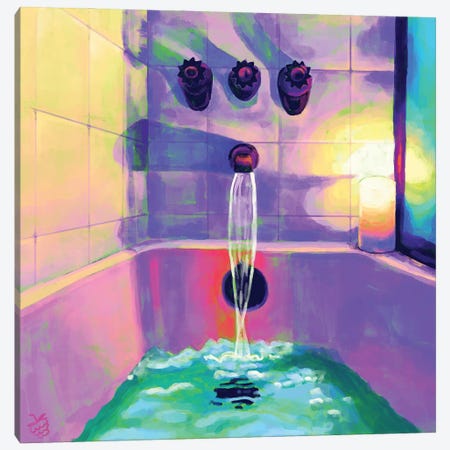 Rainbow Bath Canvas Print #VRB65} by Very Berry Canvas Art