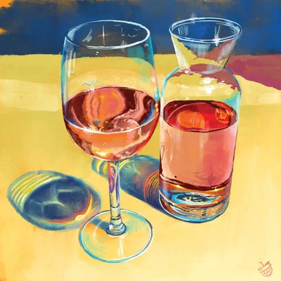 Rosè Wine by Very Berry canvas print