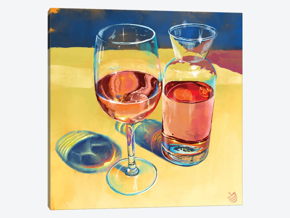 Rosè Wine by Very Berry 1-piece Art Print