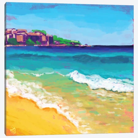 Sunny Beach Canvas Print #VRB68} by Very Berry Canvas Print