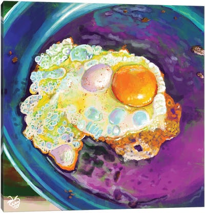 Sunny Side Up Canvas Art Print - Egg Art