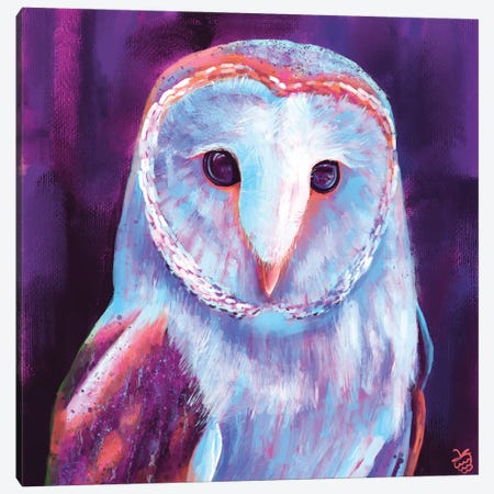 Barn Owl Canvas Print #VRB6} by Very Berry Canvas Art Print