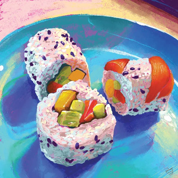 Giclee Features: Sushi II - Uramaki Set by Very Berry
