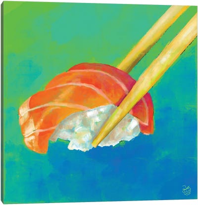 Nigiri Sushi Canvas Art Print - Very Berry