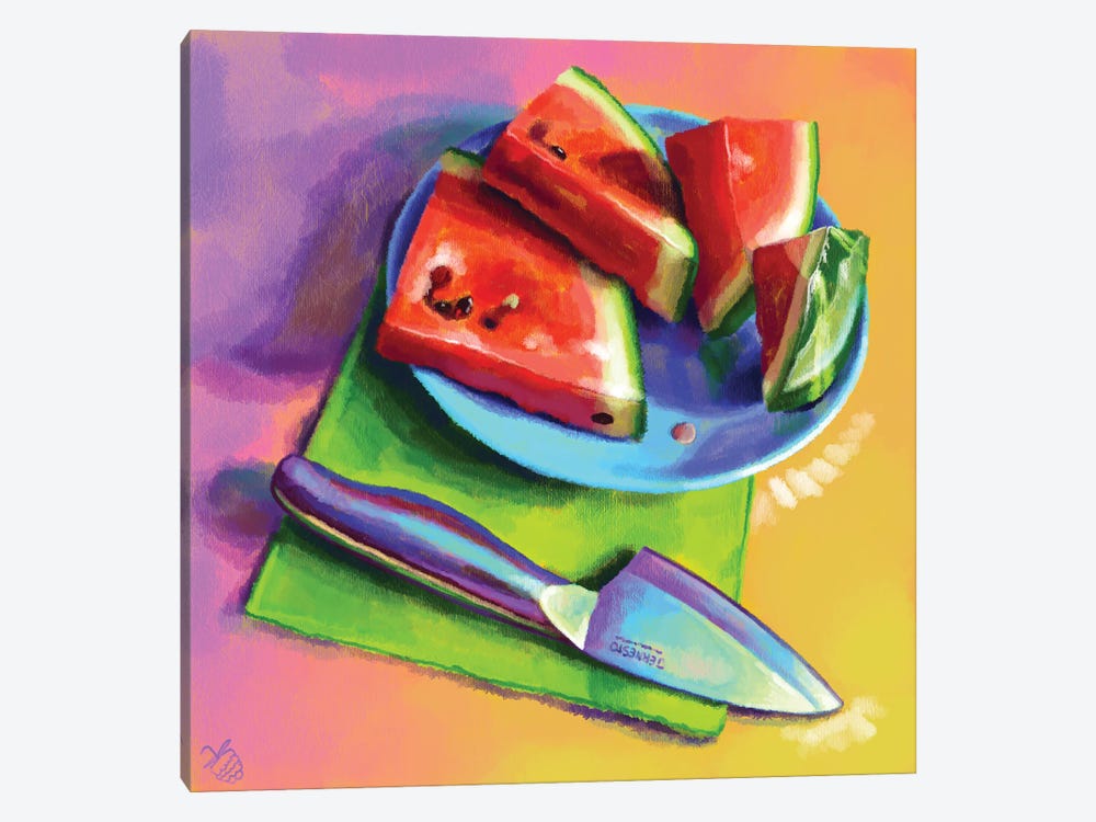 Watermelon Slices by Very Berry 1-piece Canvas Art