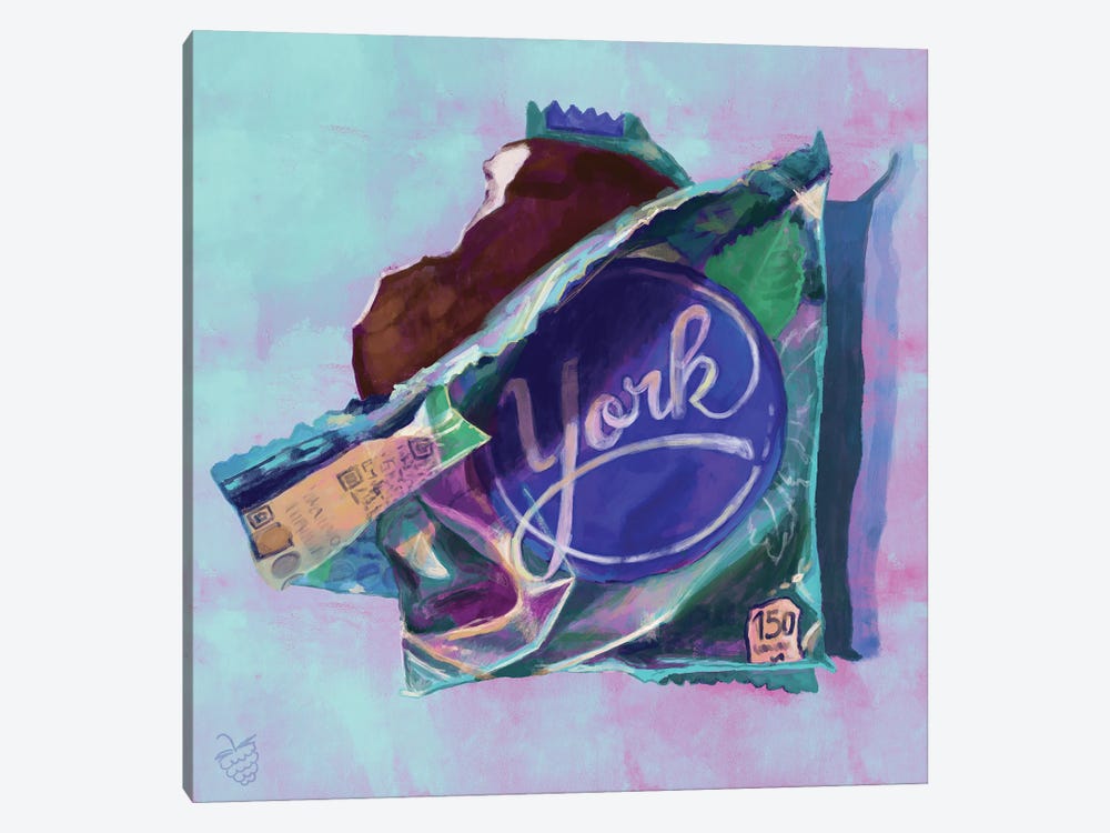 York Peppermint Pattie by Very Berry 1-piece Canvas Art