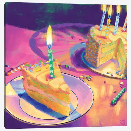Birthday Cake Canvas Print #VRB7} by Very Berry Canvas Art Print