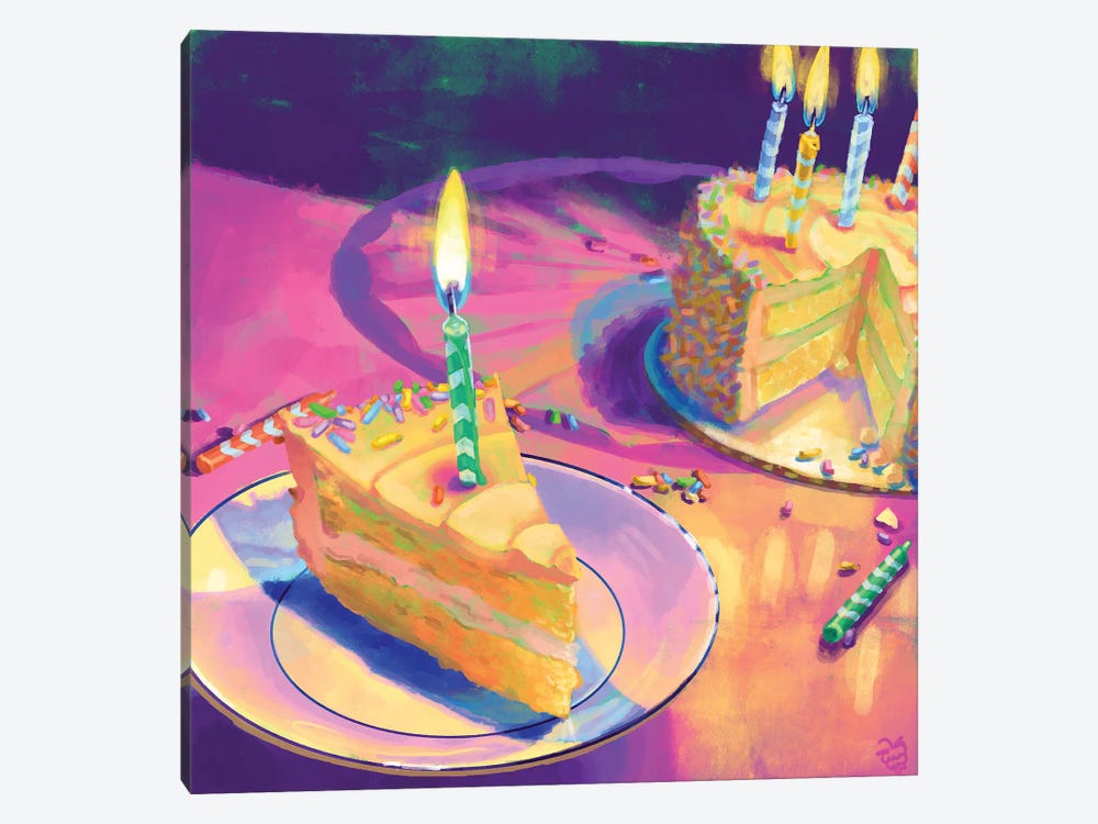 Birthday Cake by Very Berry 1-piece Canvas Artwork