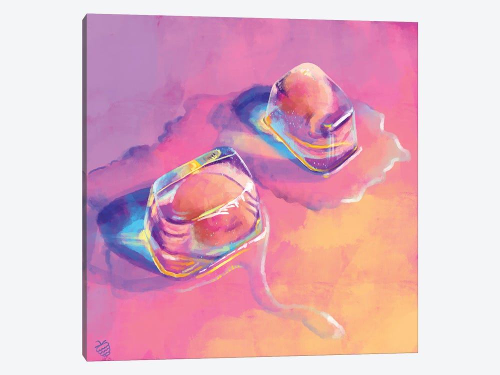 Melting Ice Cubes by Very Berry 1-piece Canvas Wall Art