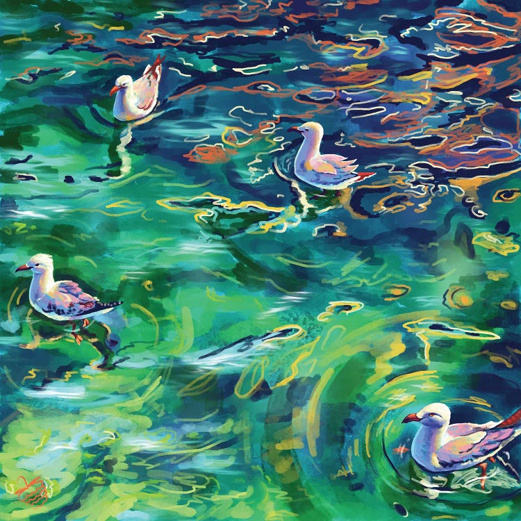 A Sea Of Seagulls by Very Berry wall art