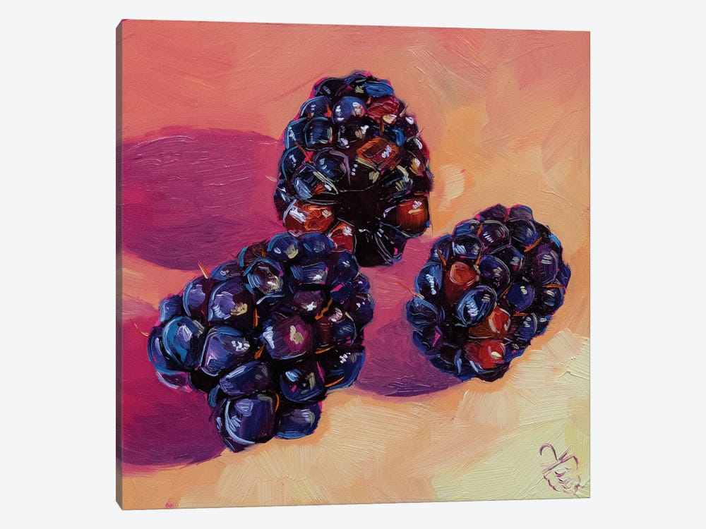 Blackberries by Very Berry 1-piece Canvas Art Print