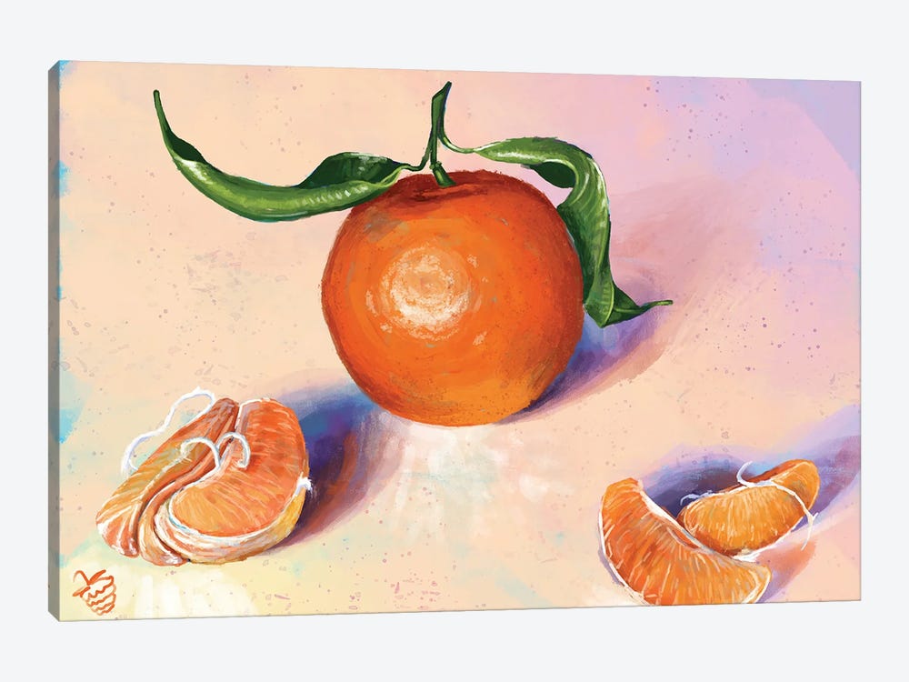 A Tangerine Study by Very Berry 1-piece Canvas Wall Art