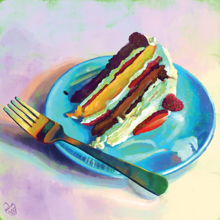 Berry And Cream Cake by Very Berry wall art