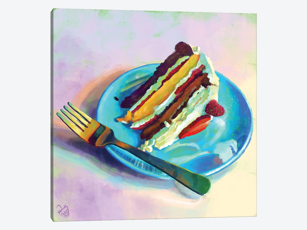 Berry And Cream Cake by Very Berry 1-piece Canvas Print