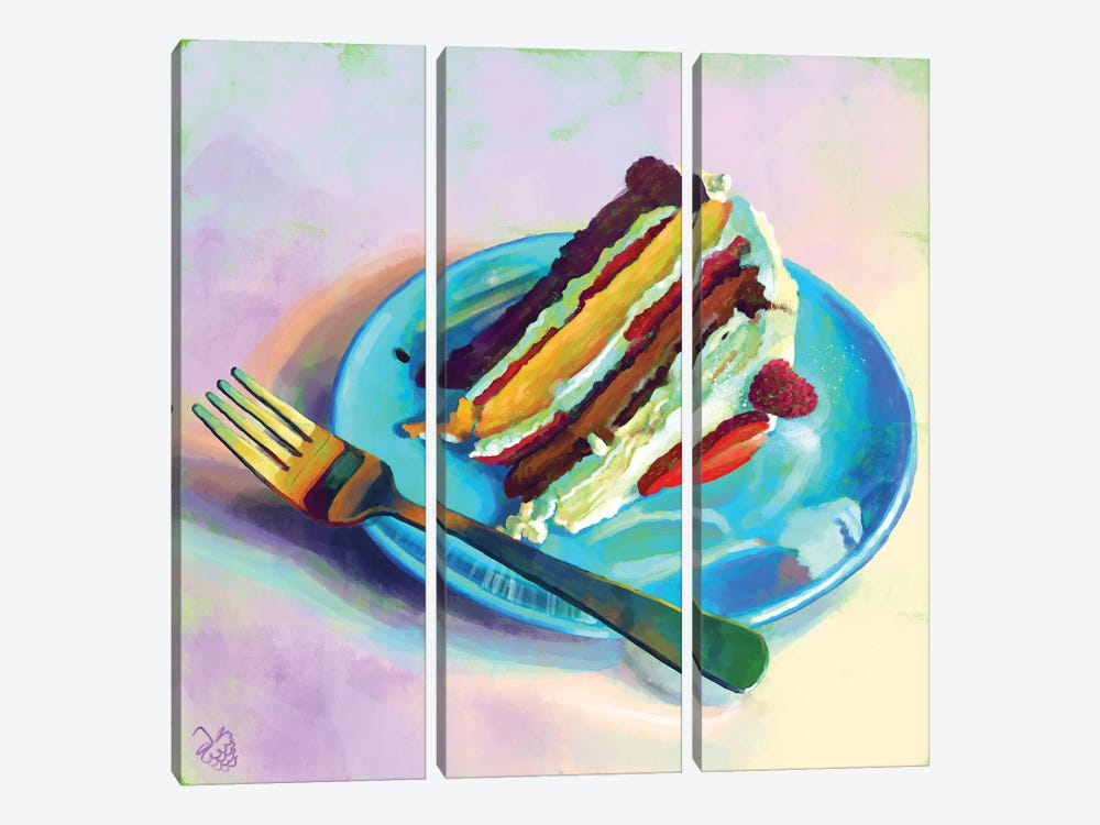 Berry And Cream Cake by Very Berry 3-piece Art Print
