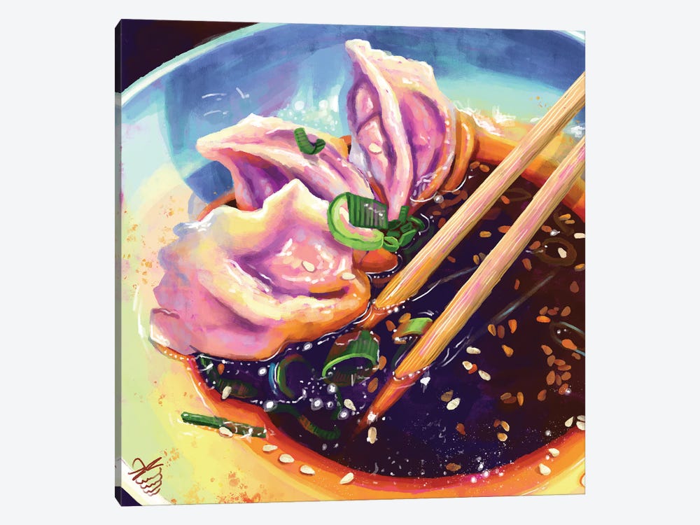 Dumplings In Chilli Oil by Very Berry 1-piece Canvas Art