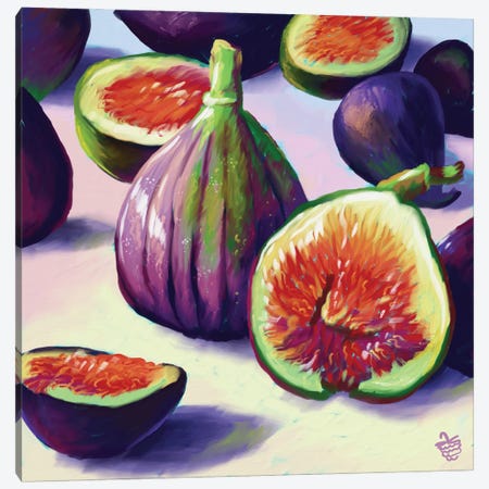Figs, Figs, Figs Canvas Print #VRB96} by Very Berry Art Print